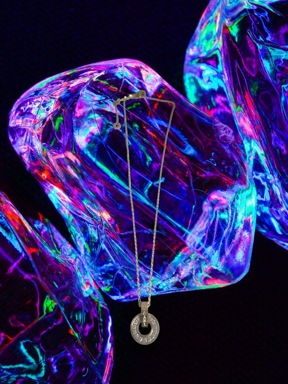 Silver Circle Pendant Necklace - Women's Jewelry